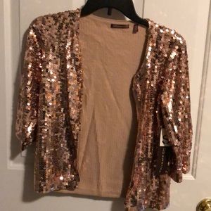 Dressy Gold Short Jacket with Sequins
